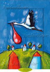 Ziehkarte - Klapperstorch (Klappkarte) von Discordia