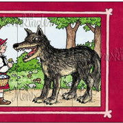 Ziehkarte - Rotkäppchen Wölfchen (Klappkarte) von Discordia