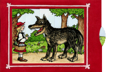 Ziehkarte - Rotkäppchen Wölfchen (Klappkarte) von Discordia