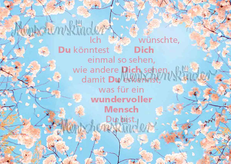 Postkarte - wundervoller Mensch von Filou & Sophie