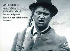 Postkarte - Paradies von Gerhard Polt