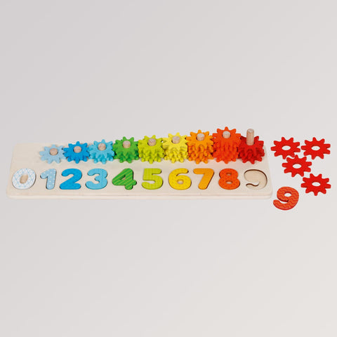 Sortierspiel Lerne Zählen mit Zahnrädern von goki