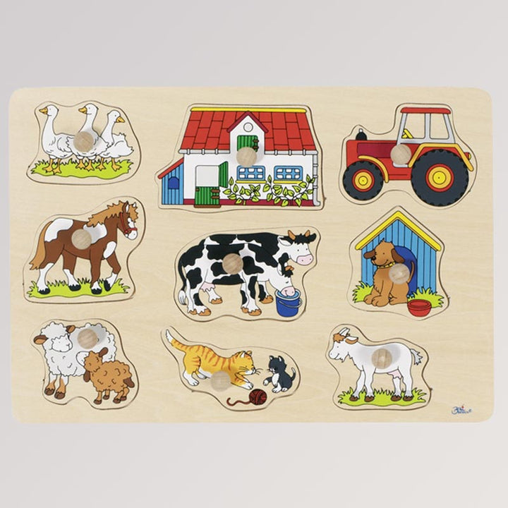 Steckpuzzle Bauernhof von Goki