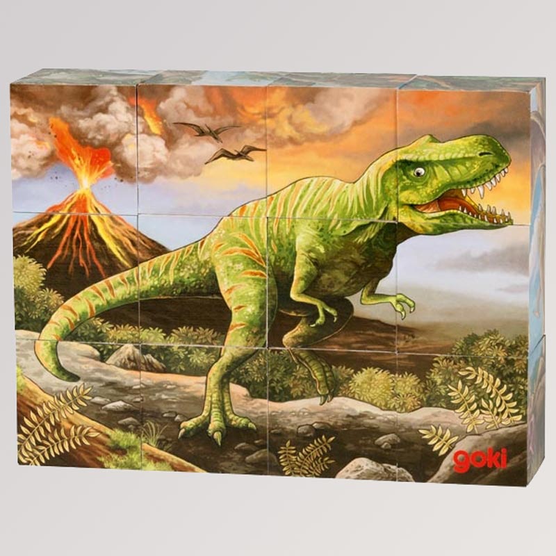 Würfelpuzzle Dinosaurier von Goki