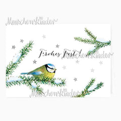 Klappkarte - Blaumeise wünscht Frohes Fest von Grätz Verlag