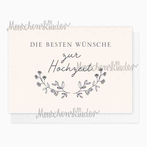 Klappkarte - Die besten Wünsche zur Hochzeit von Grätz Verlag