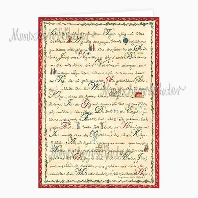 Klappkarte - Weihnachtsgeschichte von Grätz Verlag