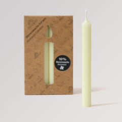 Bienenwachs-Kerzen, Creme (10%) von Grimms