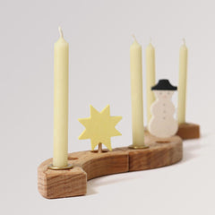 Grimm's 100% Bienenwachs Kerzen Creme-Farbe zum Kindergeburtstag