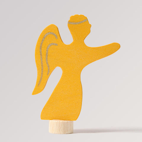 Steckfigur Engel in gelb aus Holz von Grimms zur Dekoration