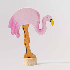 Geburtstagsstecker Flamingo von Grimms als Deko für Geburtstagsringe