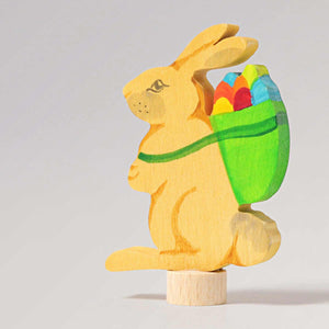 Steckfigur Hase mit Korb - Osterhase von Grimms als Deko für Geburtstagsringe