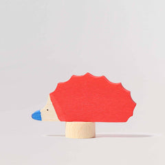 Steckfigur Igel in rot von Grimms als Deko für Geburtstagsringe