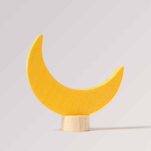 Steckfigur Mond in gelb von Grimms als Deko für Geburtstagsringe