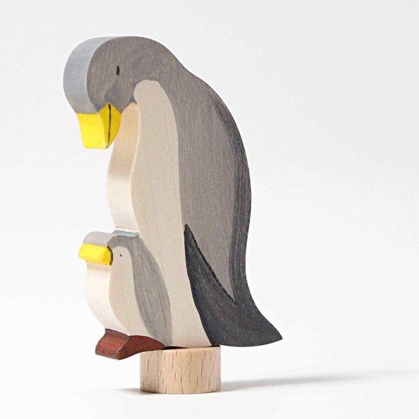Steckfigur Pinguine mit Mama und Baby von Grimms als Deko für Geburtstagsringe