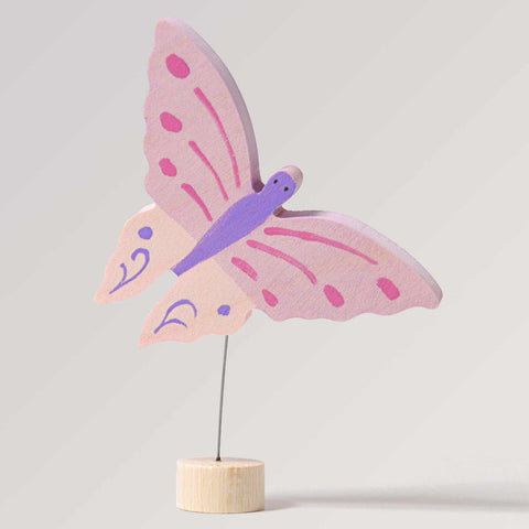 Steckfigur rosa Schmetterling von Grimms als Deko für Geburtstagsringe