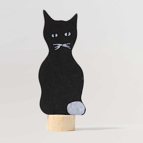 Steckfigur schwarze Katze von Grimms als Deko für Geburtstagsringe