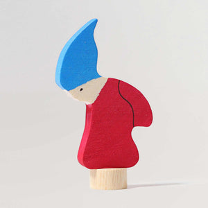 Steckfigur Zwerg in rot mit blauer Mütze von Grimms als Deko