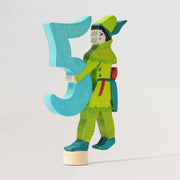 Zahlenstecker Märchen-5 - Robin Hood von Grimms zur Deko für Geburtstagsringe