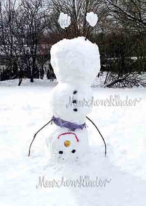 Postkarte - Akrobatischer Schneemann von Gutrath