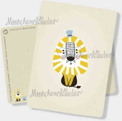 Postkarte - cartoon lion von Gutrath