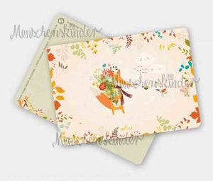 Postkarte - flower loving fox von Gutrath