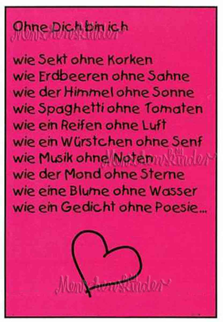 Postkarte - Ohne Dich bin ich wie… von Gutrath