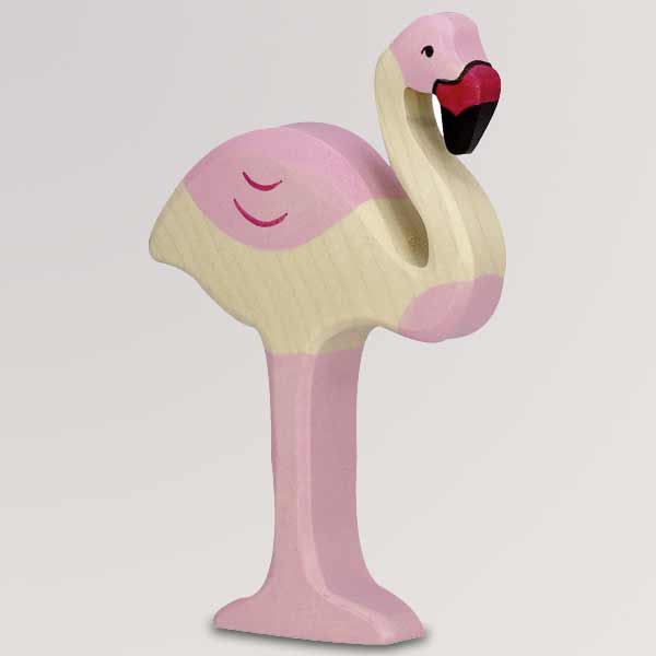 Holzfigur Flamingo von Holztiger