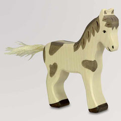 Holzfigur Fohlen, gefleckt von Holztiger