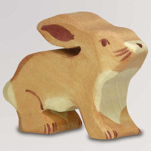 Holzfigur Hase, klein von Holztiger