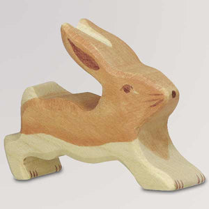 Holzfigur Hase, laufend von Holztiger