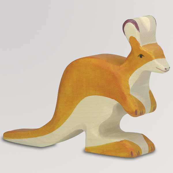 Holzfigur Känguru, klein von Holztiger