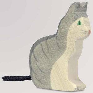 Holzfigur Katze, sitzend von Holztiger