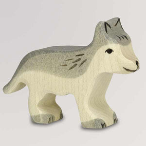 Holzfigur Wolf, klein von Holztiger