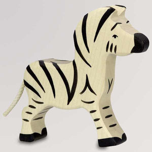 Holzfigur Zebra, klein von Holztiger