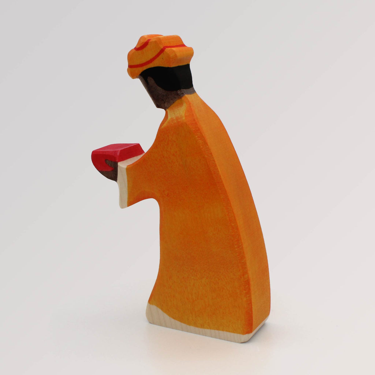 Holztiger Figur Melchior 3 – Handbemaltes Holzspielzeug, Aus Ahorn