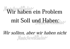 Postkarte - vom ewigen Soll und Haben von Huraxdax