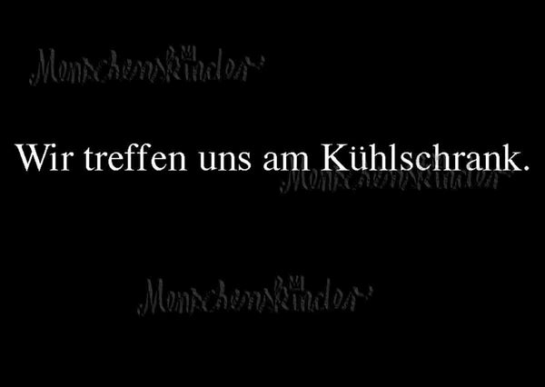 Postkarte - Wir treffen uns am Kühlschrank von Huraxdax