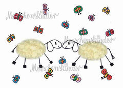 Postkarte - Plüschkarte "Schmetterlinge" von Inkognito