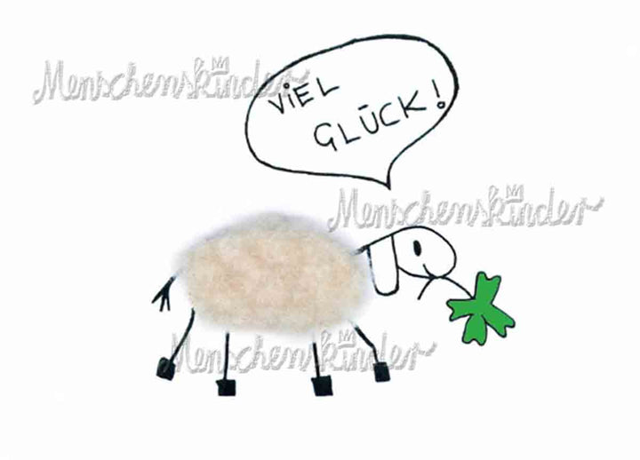 Plüschkarte - Viel Glück von Inkognito