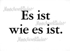 Postkarte - Es ist wie es ist von Inkognito