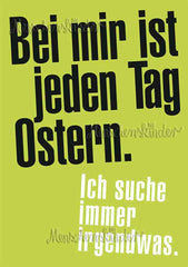 Postkarte - Jeden Tag Ostern von Inkognito