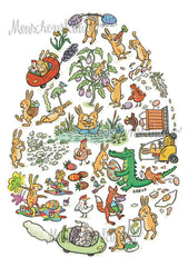 Postkarte - Wimmel-Ei von Inkognito