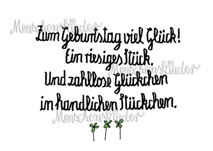 Postkarte - Zum Geburtstag viel Glück von Inkognito