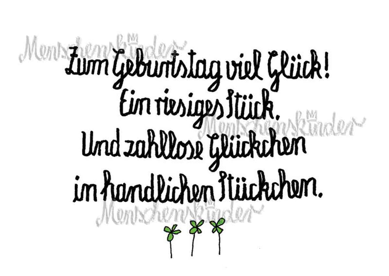 Postkarte - Zum Geburtstag viel Glück von Inkognito