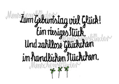 Postkarte - Zum Geburtstag viel Glück von Inkognito