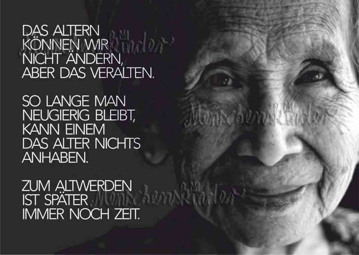 Postkarte - Das Altern können wir nicht ändern… von Joanna Morani