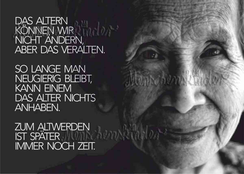 Postkarte - Das Altern können wir nicht ändern… von Joanna Morani