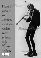 Postkarte - Kunst kommt von können von Karl Valentin