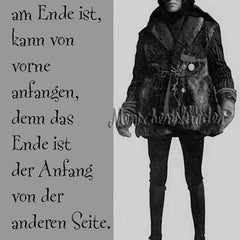 Postkarte - Wer am Ende ist… von Karl Valentin